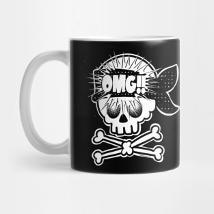 OMG Bandana and Skull Head Mug